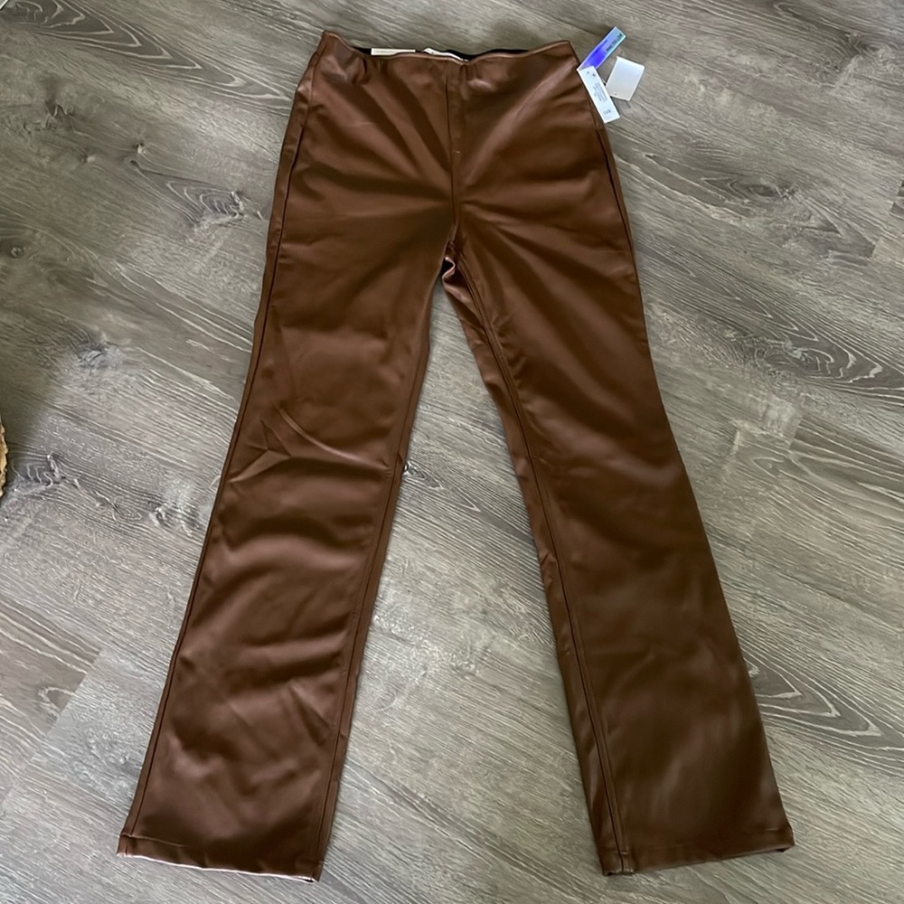 Tinseltown leather straight leg high rise pants juniors XL purchased from Belk